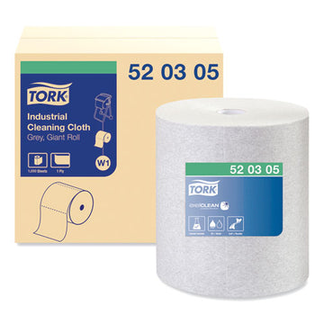 Tork® Industrial Cleaning Cloths, 1-ply, 12.6 X 13.3, Gray, 1,050 Wipes-roll freeshipping - TVN Wholesale